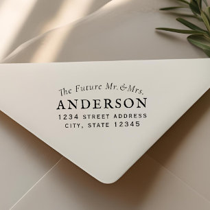 Tampon Auto-encreur Avenir classique M. Mme Mariage Adresse de retour
