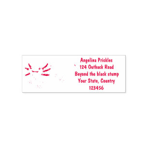 Tampon Auto-encreur axolotl rose pâle