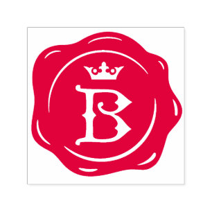 Tampon Auto-encreur B - Lettre initiale de cire de couronne gothique