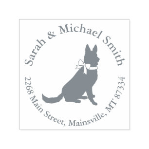 Tampon Auto-encreur Baby shower berger allemand chien sans sexe