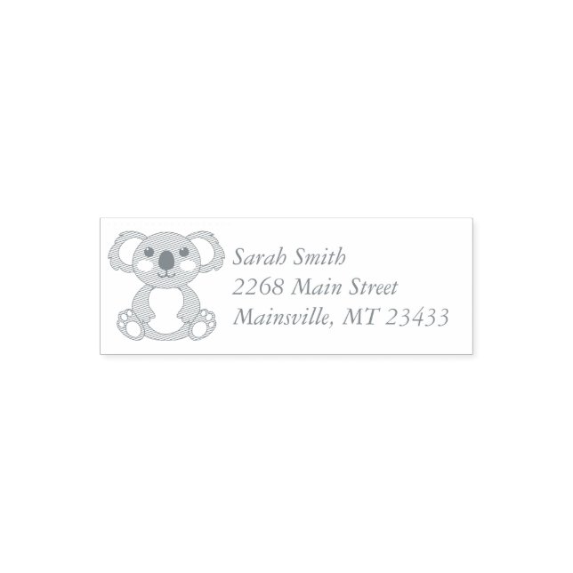 Tampon Auto-encreur Baby shower Ours de Koala (Design)
