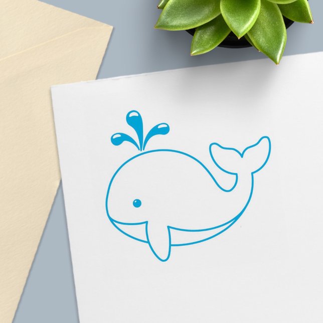 Tampon Auto-encreur Baleine à dessin (Créateur téléchargé)