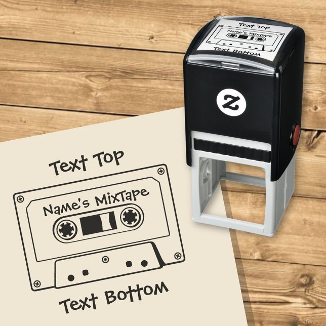 Tampon Auto-encreur Bande Cassette Audio (Créateur téléchargé)