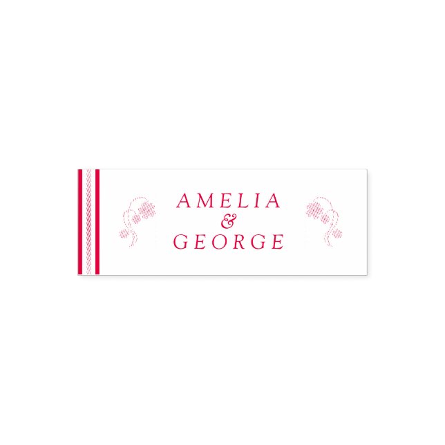 Tampon Auto-encreur Bandes Et Fleurs (Design)
