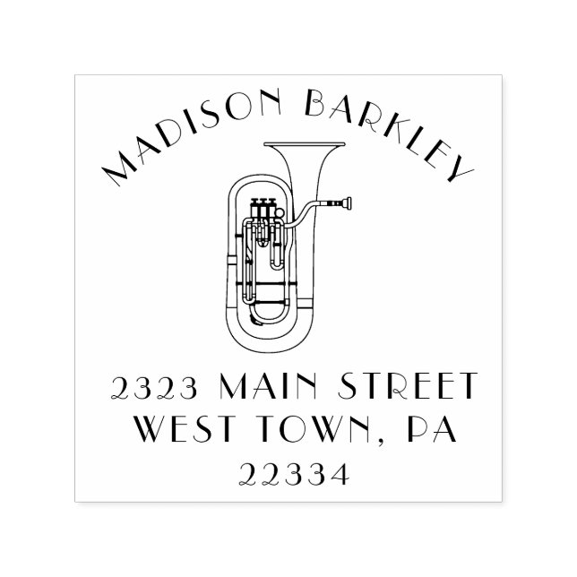 Tampon Auto-encreur Baritone Musician Band Teacher Self-inking Stamp (Design)