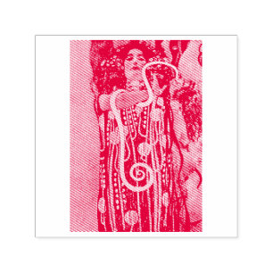 TAMPON AUTO-ENCREUR  BASSIN EN CAOUTCHOUC : GUSTAV KLIMT : HYGIEIA