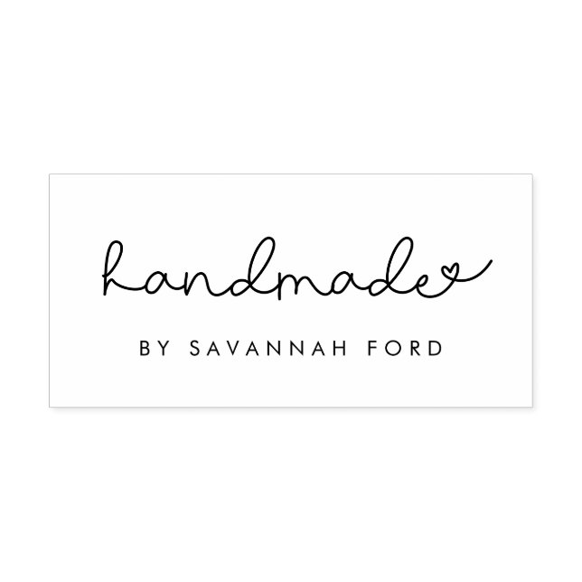 Tampon Auto-encreur Beau script simple fait main (Design)