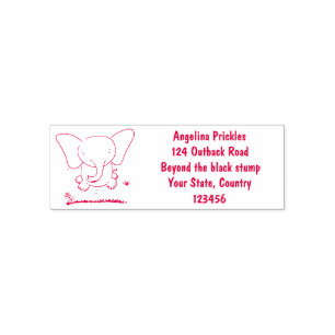 Tampon Auto-encreur Belle adorable dessin d'éléphant bébé
