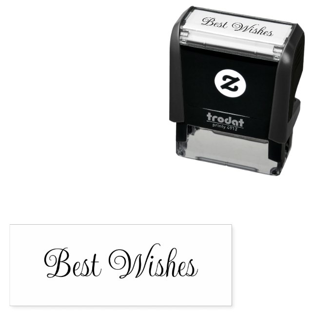 Tampon Auto-encreur Best Wishes Script Text Template (En situation)