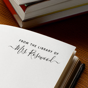 Tampon Auto-encreur Bibliothèque De Nom De Script manuscrit