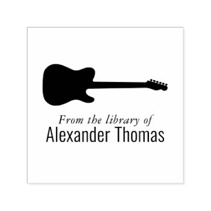 Tampon Auto-encreur Bibliothèque de Silhouette de Guitare Électrique N