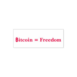 Tampon Auto-encreur Bitcoin = Liberté auto-encre en caoutchouc Timbre