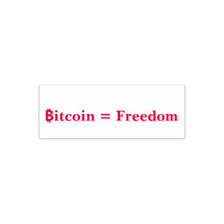 Tampon Auto-encreur Bitcoin = Liberté auto-encre en caoutchouc Timbre