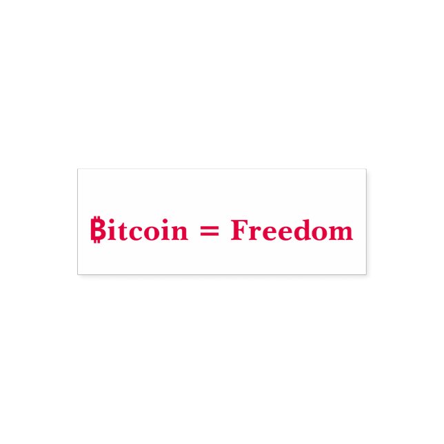 Tampon Auto-encreur Bitcoin = Liberté auto-encre en caoutchouc Timbre (Design)