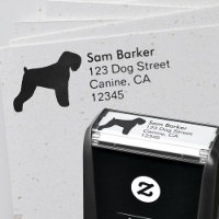 Black Russian Terrier Silhouette Adresse de retour
