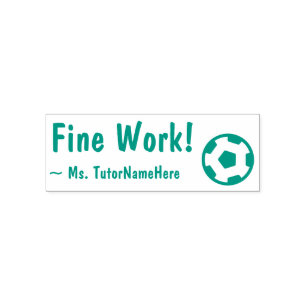 Tampon Auto-encreur "Bon travail !" + Icône de bal de football