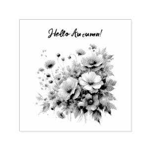 Tampon Auto-encreur Bonjour Automne Wild Rose Gold Parties scintillant