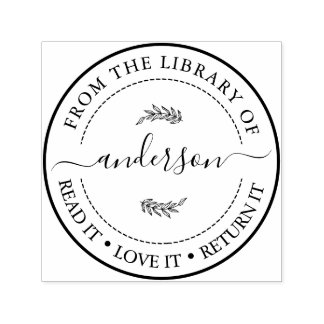 Tampon Auto-encreur Bordé Ce Livre Appartient Au Nom De Script À La Mo