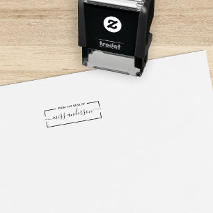 Tampon Auto-encreur Bordé Du Bureau De L'Enseignant Script Nom