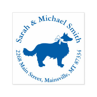 Tampon Auto-encreur Bordure Collie Chien Baby shower Chien Chien Chiot