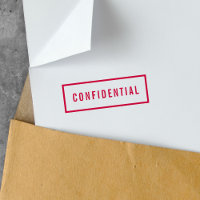 Bordure simple Gras rouge confidentiel