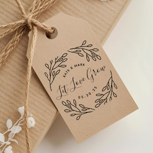 Tampon Auto-encreur Cadeau de mariage Élégant Botanique Laissez l'amou