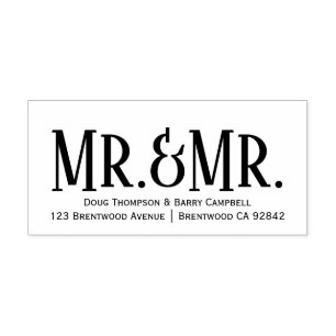 Tampon Auto-encreur Calligraphie M. & M. Timbre en caoutchouc personna