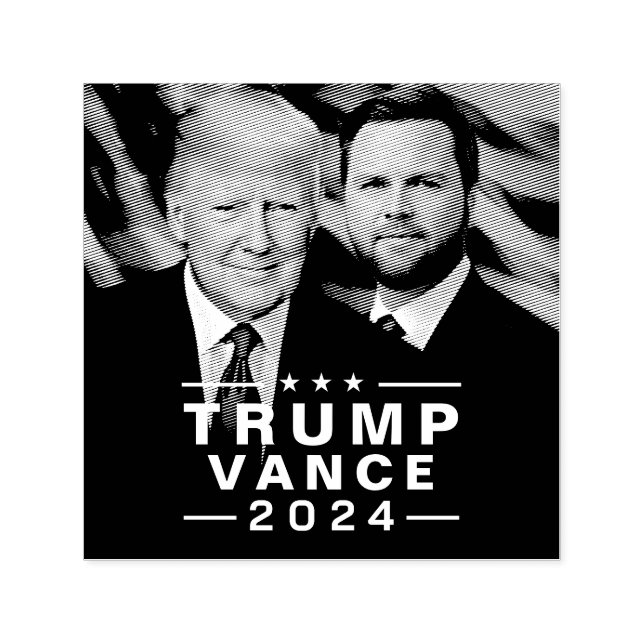 Tampon Auto-encreur Campagne politique Trump Vance 2024 (Design)