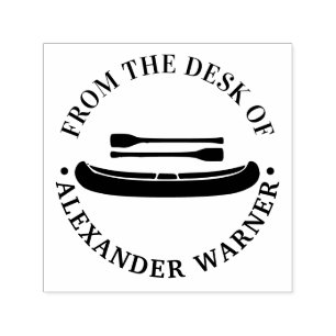 Tampon Auto-encreur Canoë avec Oars "du bureau de" Papeterie