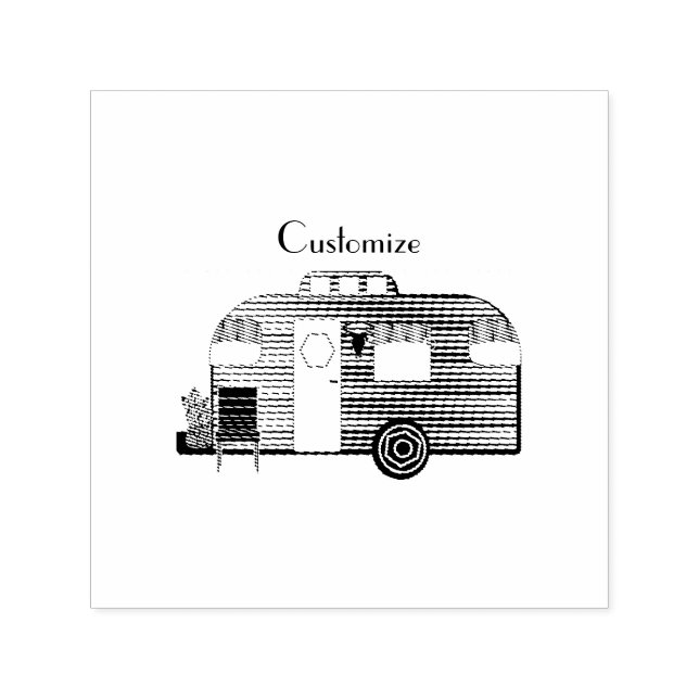 Tampon Auto-encreur Caravane Camper Traveller Thunder_Cove (Design)