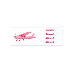 Tampon Auto-encreur Caricature d'avion à voilure fixe