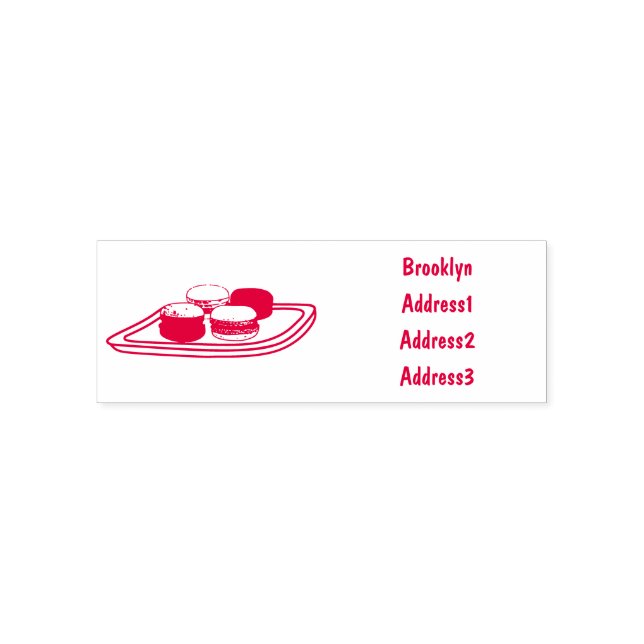 Tampon Auto-encreur Caricature de Macaron (Design)