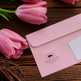 Tampon Auto-encreur Carte de Pâques | Timbre d'encre de lapin d'adress