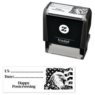 Tampon Auto-encreur Carte postale USA, USA Eagle Design,