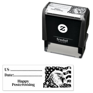 Tampon Auto-encreur Carte postale USA, USA Eagle Design,