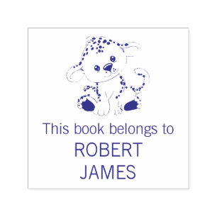 Tampon Auto-encreur Ce Livre Appartient À Un Cute Leopard Personnalisé