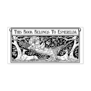 Tampon Auto-encreur 'Ce Livre Appartient À' Walter Crane Illustration