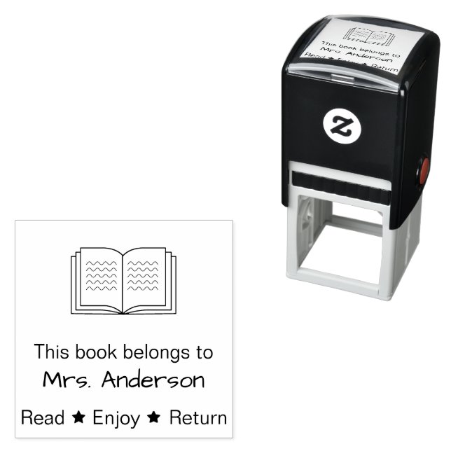 Tampon Auto-encreur Ce livre appartient au nom de l'enseignant Lire et (En situation)