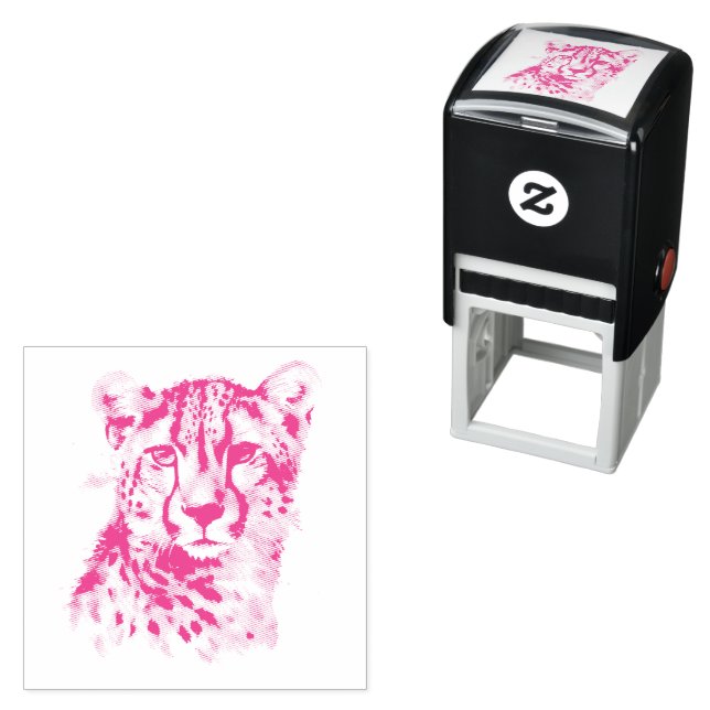 Tampon Auto-encreur Cheetah Cat (En situation)