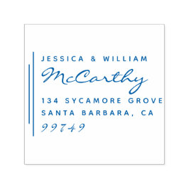 Tampon Auto-encreur Chic Modern Married Couple's Names Return Adresse