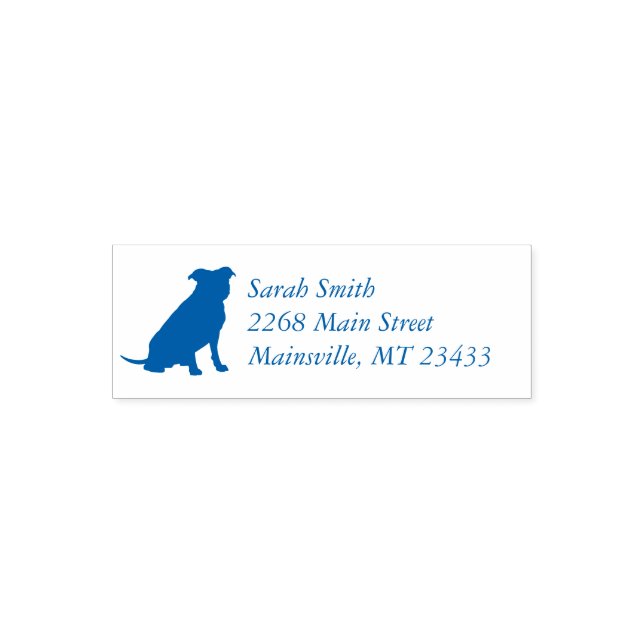 Tampon Auto-encreur Chien Baby shower Pit Pitbull Blue Boy (Design)