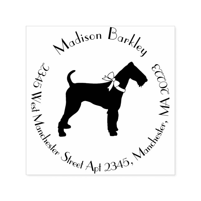 Tampon Auto-encreur Chien Chien Chien Airedale (Design)