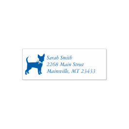 Tampon Auto-encreur Chihuahua Baby shower Blue Boy Chig
