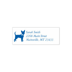 Tampon Auto-encreur Chihuahua Baby shower Blue Boy Chig