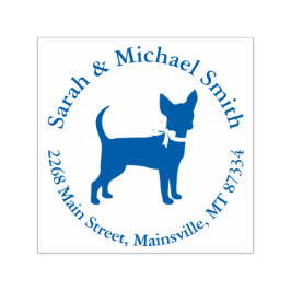 Tampon Auto-encreur Chihuahua Chien Baby shower Blue Boy
