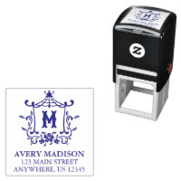 Chinoiserie Monogram Pagoda Adresse de retour