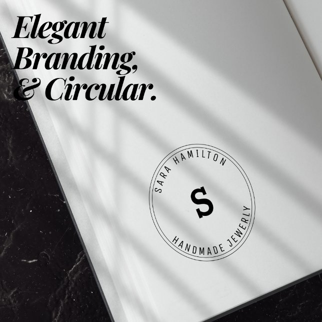 Tampon Auto-encreur Circulaire de promotion de la petite entreprise (Elegant Small Business Branding Circular Self-inking Stamp)