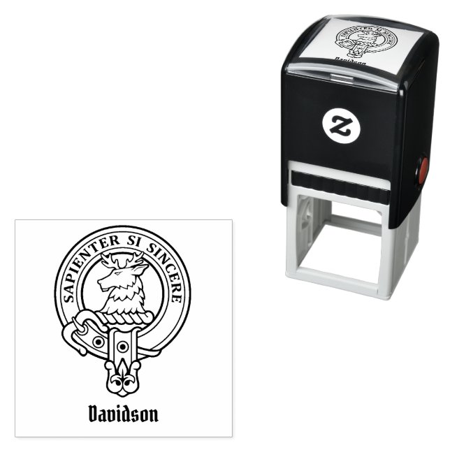 Tampon Auto-encreur Clan Davidson Crest (En situation)
