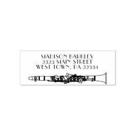 Tampon Auto-encreur Clarinet Music Teacher Band Musicien