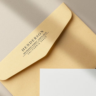 Tampon Auto-encreur Classic Minimalist Family Name Return Address